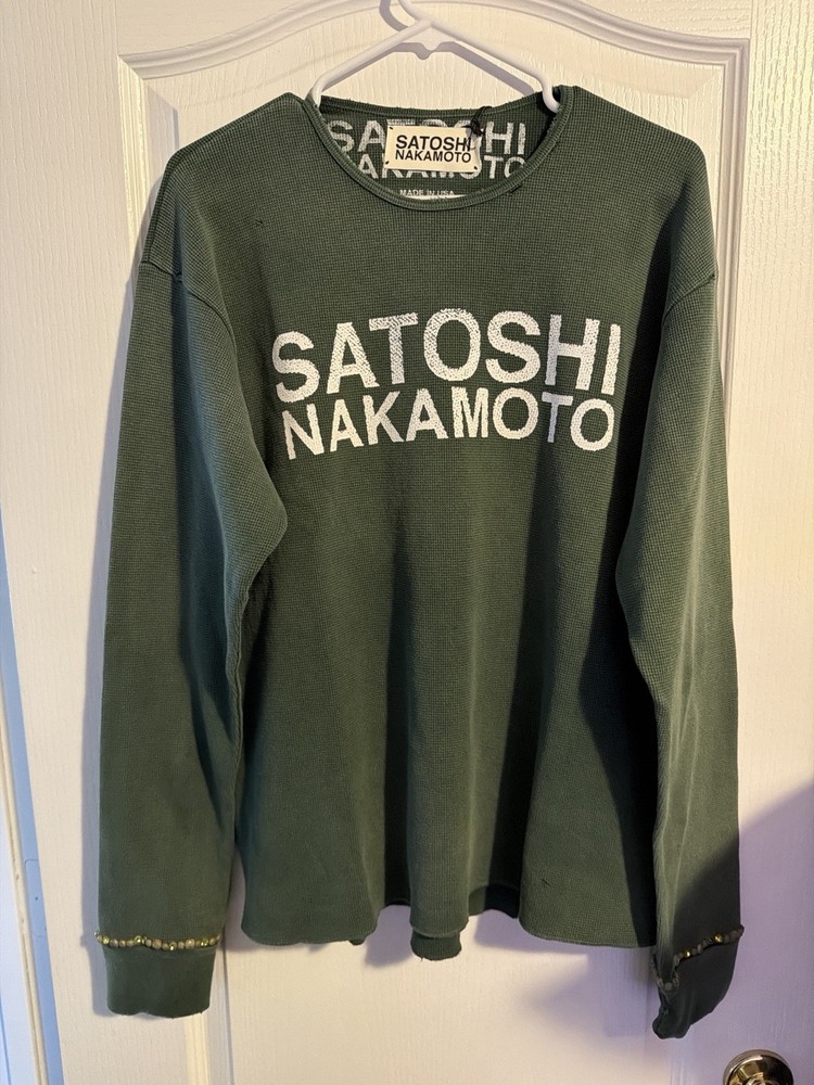 Satoshi Nakamoto Logo Thermal With studs Green Size XXL