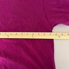 Vintage Hanes Activewear Mens Large Magenta Purple Mock Neck Cotton Shirt USA
