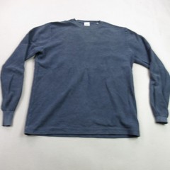 Aspesi Shirt Mens 50 Long Sleeve Crew Neck Blue Lightweight Casual Outdoors