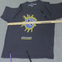 H&M Primal Scream T Shirt M Screamadelica Album Tracklist Merch Rock Band Tee