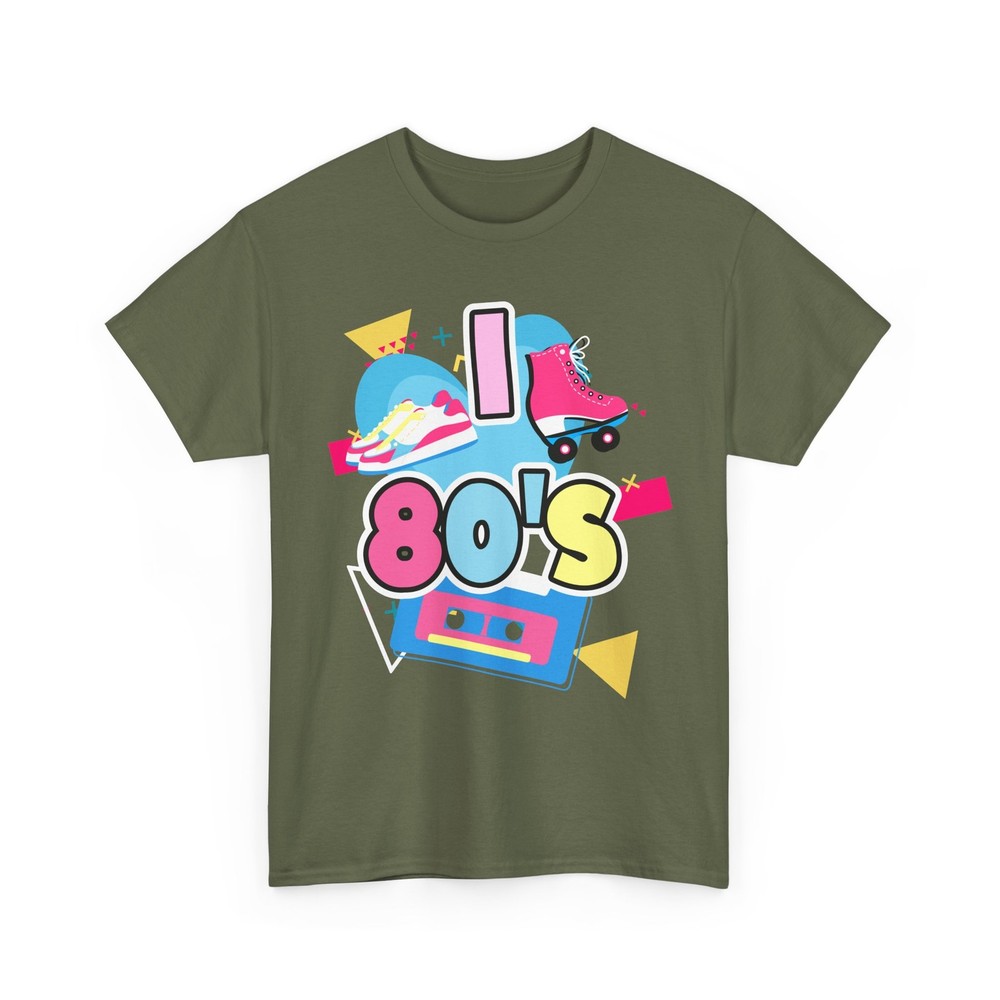 80’s T-Shirt, I Love 80’s Eighties Lovers Cassette Nostalgie Shirt