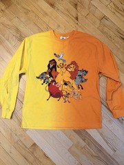 Lion King Disneyland Resort Long-sleeve yellow tie dye Small 30th Anniversary