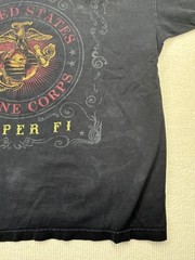 USMC United States Marine Corps Semper Fi Black T Shirt XL Made in America