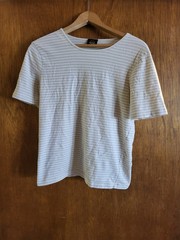 Dockers USA T Shirt Tee Striped Cotton Preppy Crew Neck
