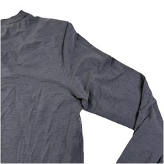 Rhone Long Sleeve Henley Shirt Heather Gray Mens Medium Stretch Pima Cotton