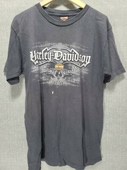 Vintage Harley Davidson Fairbanks Alaska T Shirt Husky Motorcycle Large USA C36