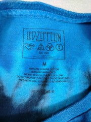 Led Zeppelin Shirt Mens Medium Multicolor Tie Dye U.S. Tour 1975 Band Tee