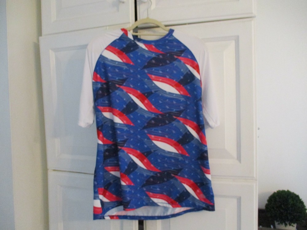 l reel legends sport top mens swim sport fish 4th of july america fitted