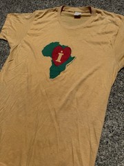 Vintage 80s I Heart Africa Single Stitch Tee Shirt Screen Stars