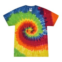 Tie Dye T-Shirts Multi-Color Kids & Adult Short Sleeve Cotton Colortone