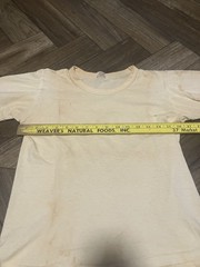 Vintage 50s BVD T Shirt Cotton Sz 18 Distressed Patina