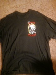 Ghost Rider T-Shirt Mens 2XL Black Marvel Whatnot Motorcycle Harley Skeleton