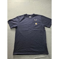 Carhartt Mens Pocket T-Shirt Navy Blue Loose Fit Medium NVY