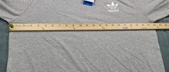 adidas ORIGINALS CALIFORNIA 3 STRIPES TREFOIL HEATHER GREY Tee Men’s Large NWT