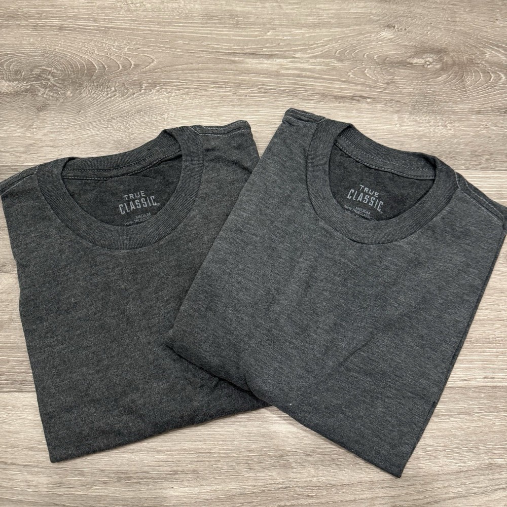 True Classic Men’s Medium T-Shirts Gray Brand New Lot Of 2