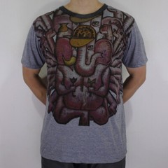 WEED Ganesha Ringer T-Shirt Men Ganapati Ganesh Hindu Yoga Hippie Bohemian WE01
