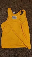 Everlast Yellow Sleeveless Muscle T-Shirt Size M Vintage Boxing Gym Tank Top