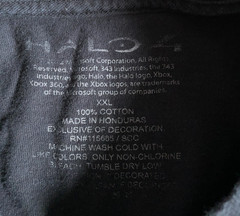 Halo 4 Promo T-Shirt Adult 2XL Black XBOX Video Games 2012 Retro Gaming