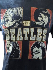 THE BEATLES John Paul George Ringo Black T Shirt Size Medium 100% Cotton 2019