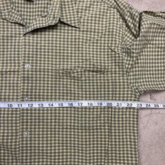 Vintage Utility Y2k Yellow plaid button up shirt large