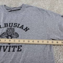 Gildan DryBlend T-Shirt Gray Short Sleeve Size Medium (see photo for flaw)