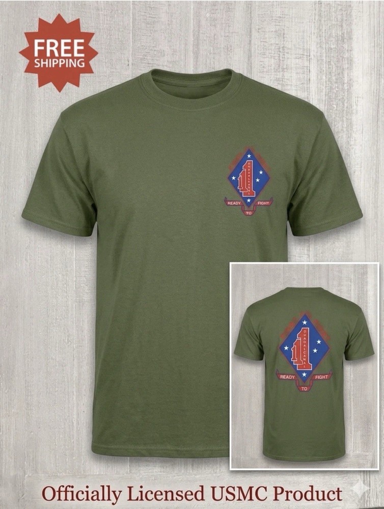 UNITED STATES MARINE CORPS USMC 1st BATTALION Ist MARINES (1/1) T-Shirt – XXL