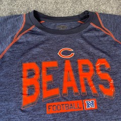 NFL Team Apparel Chicago Bears Mens XL Blue Orange Space Dye TX3 Cool T-Shirt