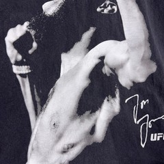 UFC Jon Jones Graphic T-Shirt Mens Size Medium Cotton Black MMA Sportswear