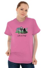 Life is Crap Roller Coaster Rides Funny Gift Womens or Mens Crewneck T Shirt Tee