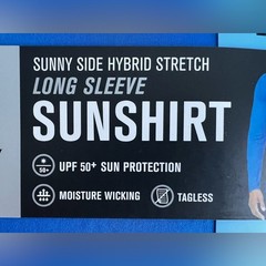 Hurley Men’s Blue Long Sleeve UPF 50 Sun Protection Shirt Size Large