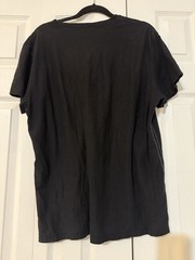 Calvin Klein Jeans Men’s Black V-Neck Short Sleeve Cotton Jersey Logo Tee L