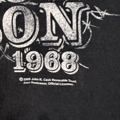 Johnny Cash T Shirt Mens XL Folsom Prison 1968 Black Graphic Concert Retro Band