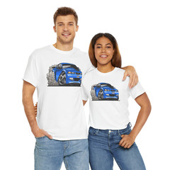 DigiRods Ford Mustang Mach1 Mach 1 2003 2004 Model Cartoon Car White T Shirt