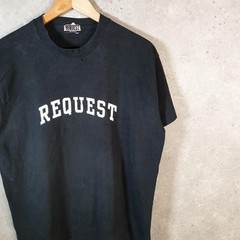 Vintage Request Jeans USA 90s Single Stitch T Shirt Mens Small Black