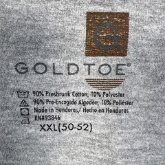 Gold Toe T-Shirt Men’s XXL Gray Short Sleeve Preshrunk Crew Neck