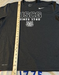 Nike United States Coast Guard USCG Men’s XL DRI-FIT Gray T-Shirt Military Tee