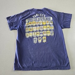 Majestic New York Yankees Tradition Begins Here Graphic T-Shirt Navy Blue Mens L