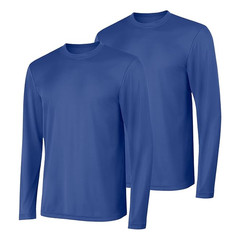 Hanes Sport Men’s Long-Sleeve T-Shirt Cool DRI Moisture-Wicking 2 Pack Large