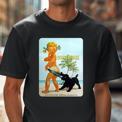 Coppertone Girl Dog T-Shirt | Vintage Beach Advertisement Tee, Vintage Beach Tee