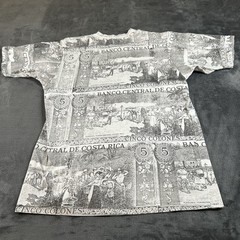 Vintage Costa Rica Bank Shirt Mens Large White Short Sleeve T-Shirt Graphic Tee