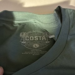 ✅NWOT Costa Del Mar Eel T-Shirt Green Sz Large Angler Fishing Catch & Release
