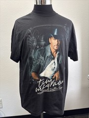Tim McGraw Emotions Traffic Tour Concert Black T-Shirt – Size Large