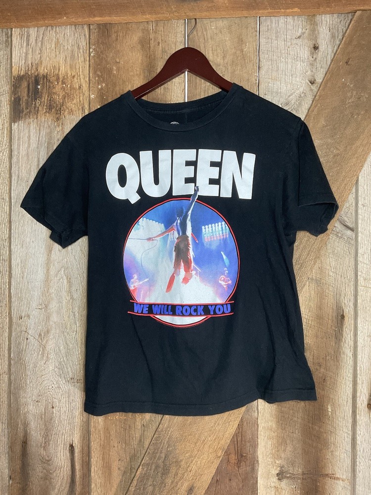 Queen T-shirt We Will Rock You Freddie Mercury Size M Black