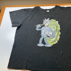 Rick and Morty Rick Sanchez T-Shirt Mens Black Sz-L #517