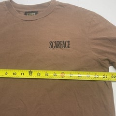 Scarface Shoe Palace Large T-Shirt Tee Brown Embroidered Pacino Montana Movie