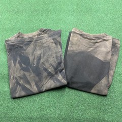 Lot Of 2 Vintage Sun Faded Shirt Mens 2XL Black 90S Blank Plain Tee USA MADE
