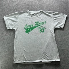 Vintage Casey Moore’s Shirt Mens L Gray Tempe AZ 83 Clover Graphic