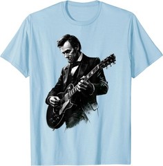 Abraham Lincoln Abe Lincoln Playing Guitar Retro Vintage T-Shirt