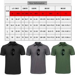 Men’s Tactical Polo T-Shirt Quick Dry Combat Short Sleeve Team Work Casual Shirt