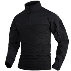 TACVASEN Men’s Long Sleeve Army Tops 1/4 Zip Slim Fit T-Shirts Training Shirts